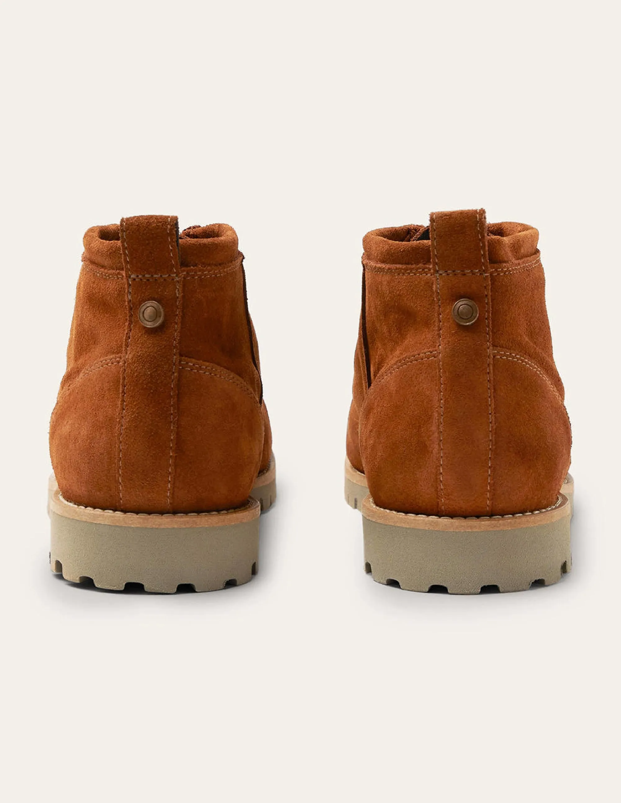 Suede Lace Up Boots-Light Brown