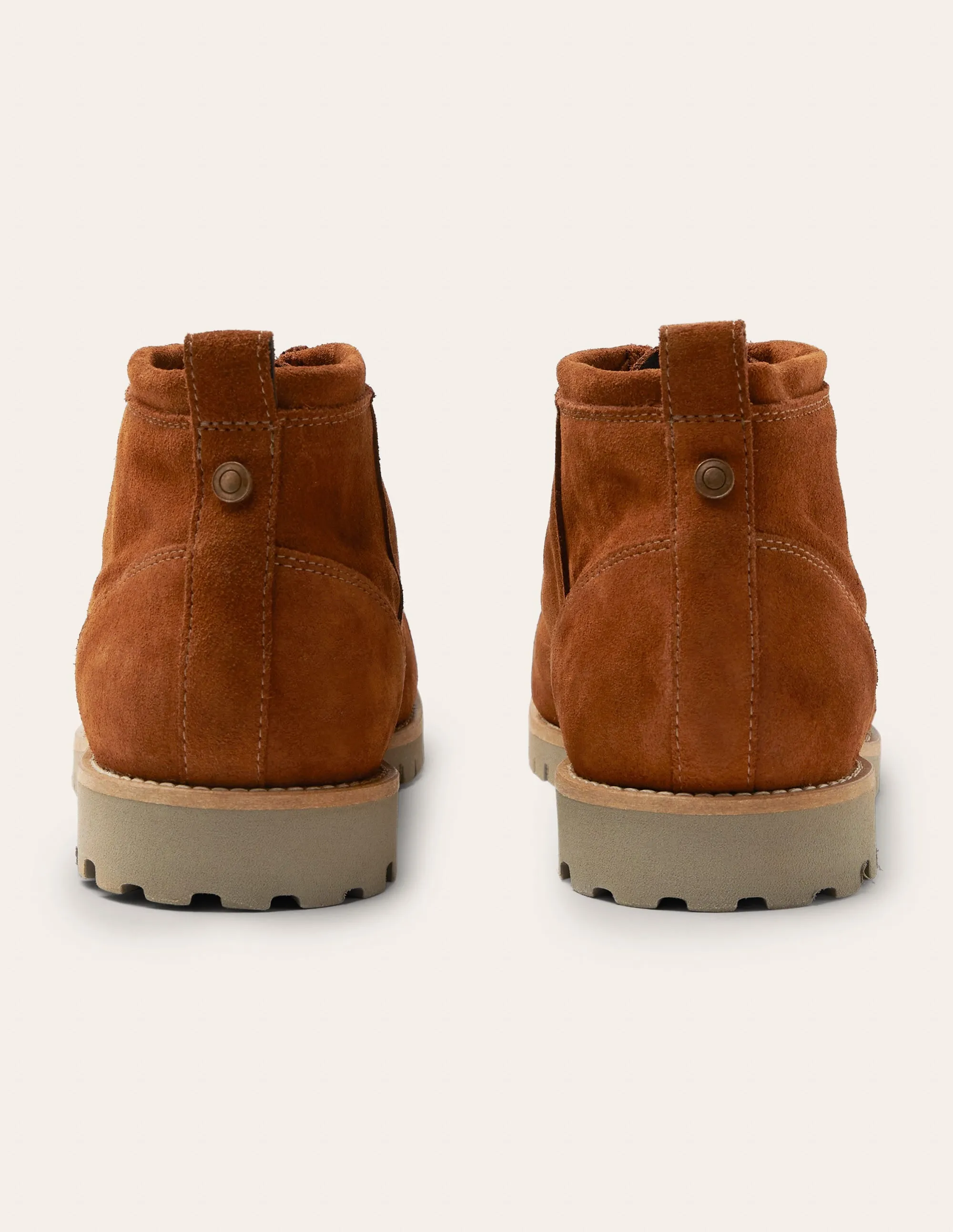 Suede Lace Up Boots-Light Brown