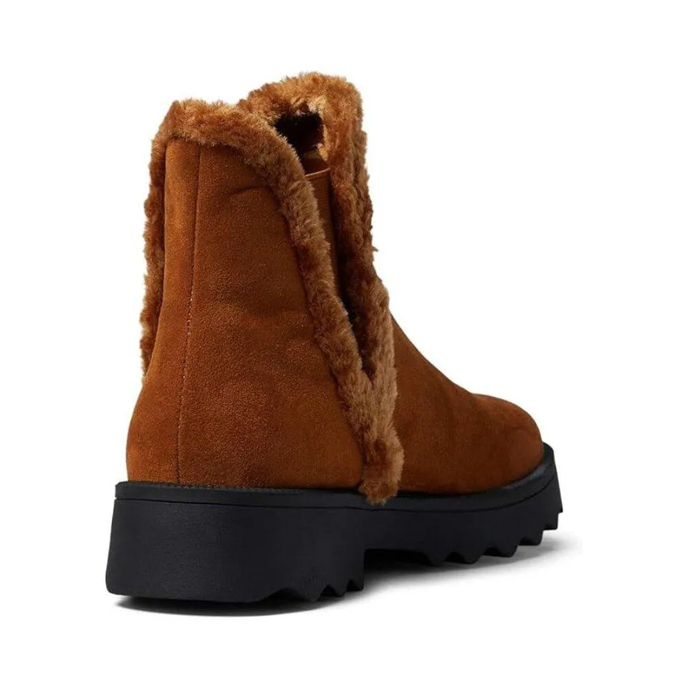 Swallow Tan Suede Lined Ankle Booties