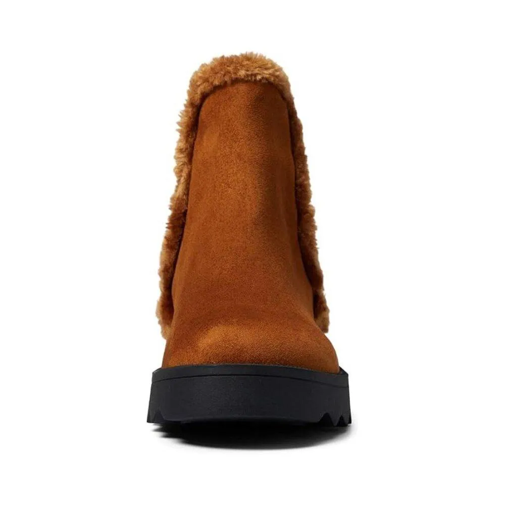 Swallow Tan Suede Lined Ankle Booties