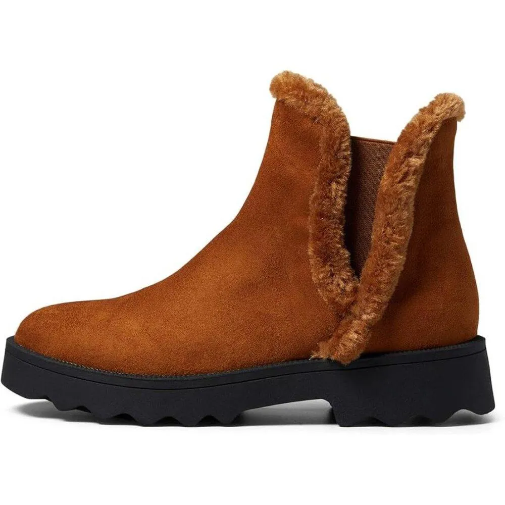 Swallow Tan Suede Lined Ankle Booties