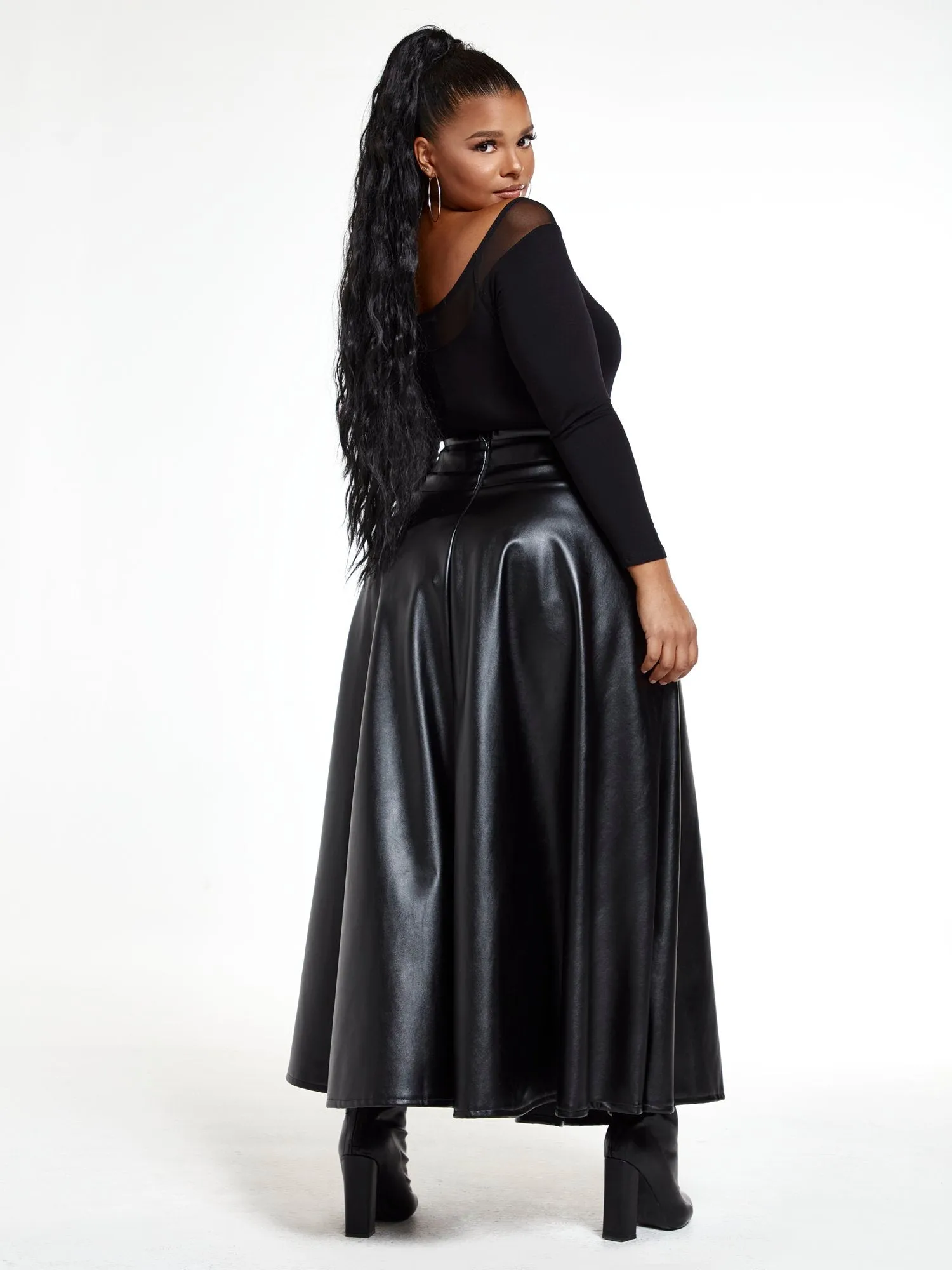Tessa Faux Leather Maxi Skirt
