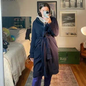 UGG Cozy Fleece-Lined Robe in navy size s