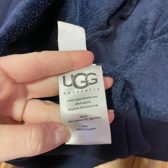 UGG Cozy Fleece-Lined Robe in navy size s