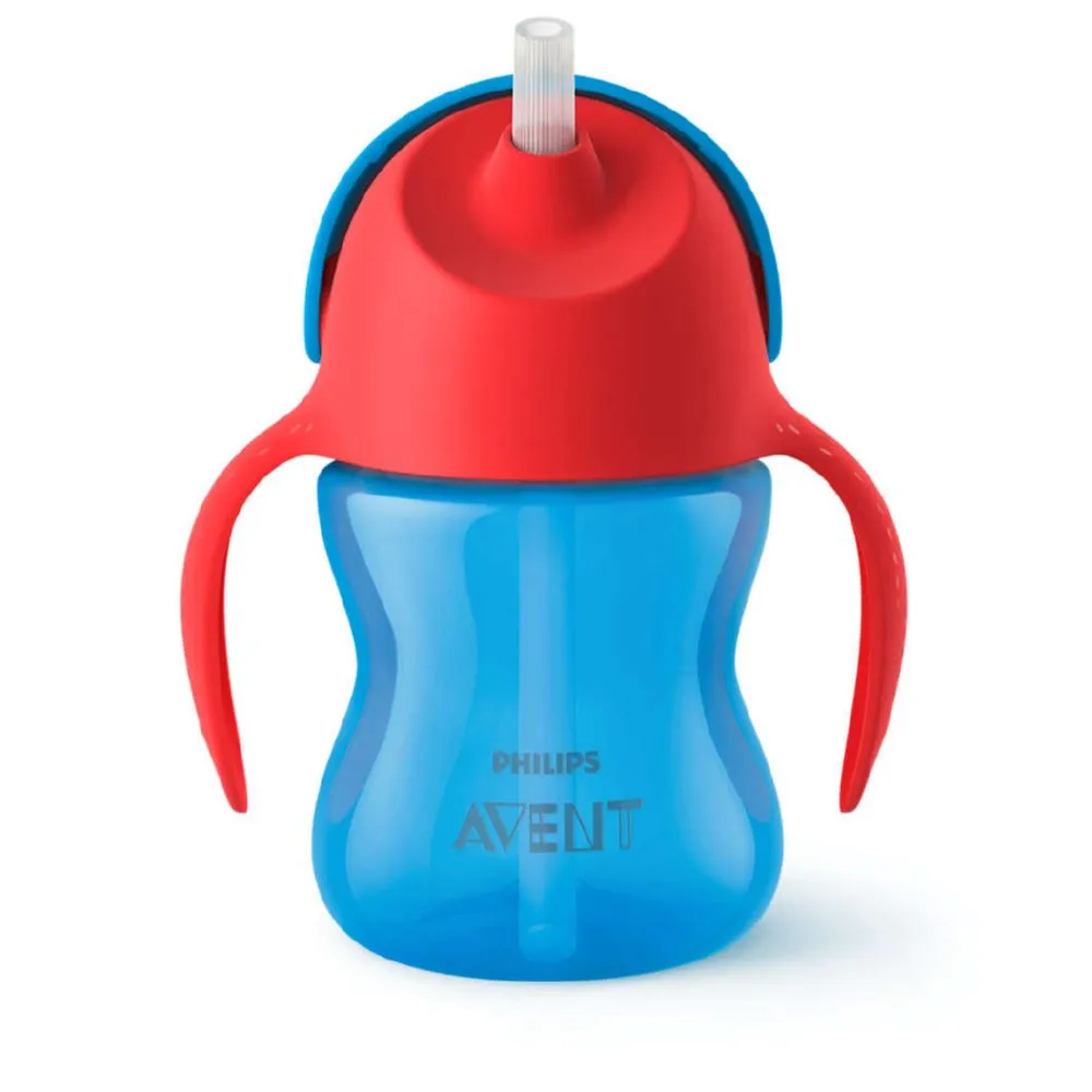 Vaso con bombilla flexible Avent Dino