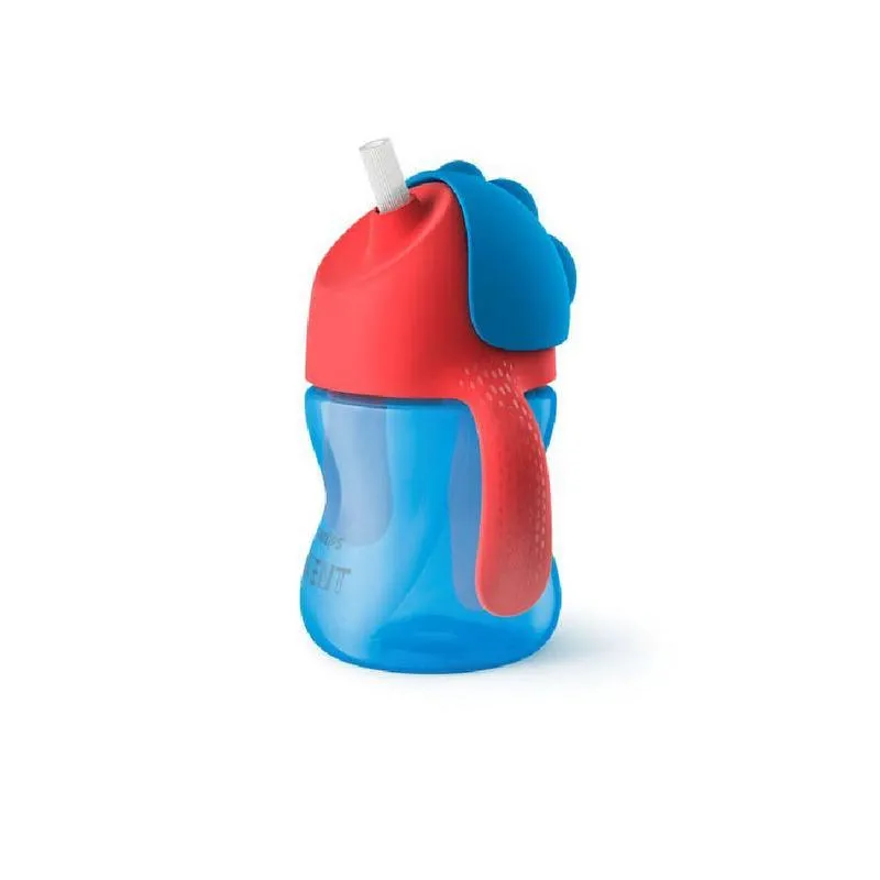 Vaso con bombilla flexible Avent Dino