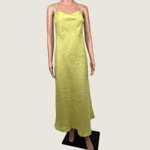 VRG GRL Linen Backless Maxi Dress