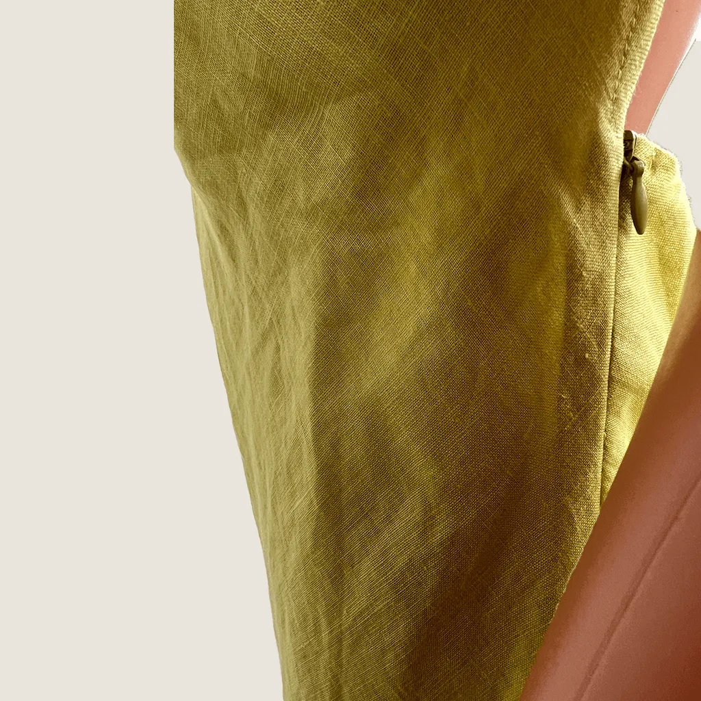 VRG GRL Linen Backless Maxi Dress