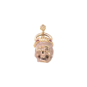WARM TAN ENAMEL SKULL ENHANCER