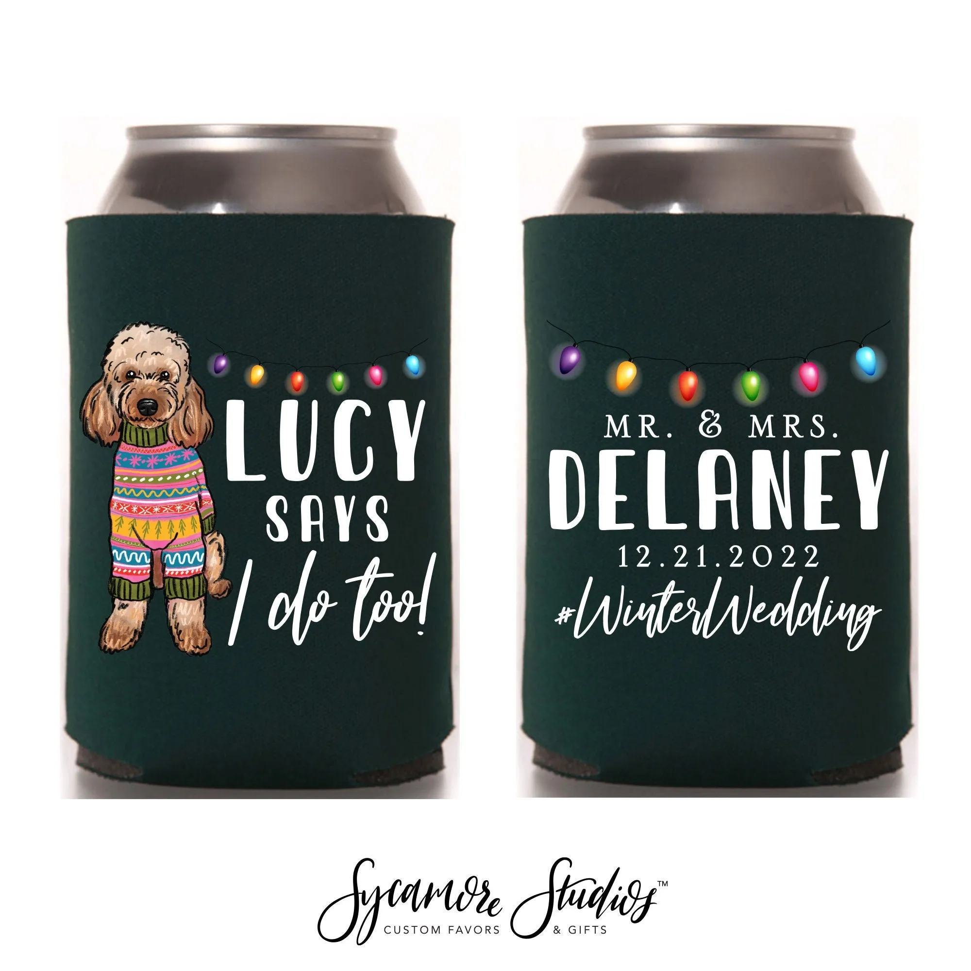 Wedding Can Cooler #29FR - Full Color