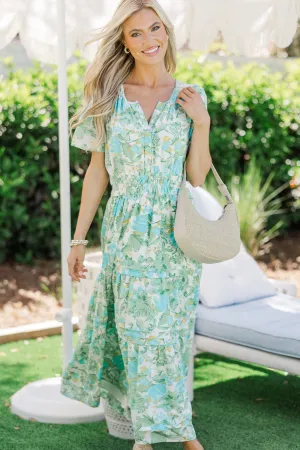 What You Do Sage Green Floral Midi Dress