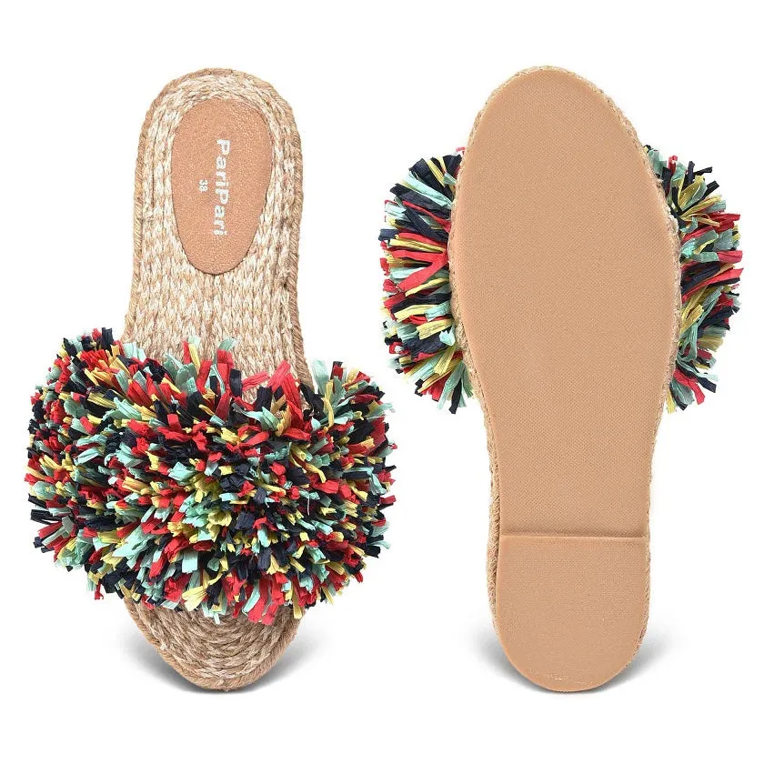 Women Open Toe Rhim Jhim Sandals Multi- Color