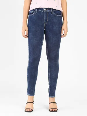 Women's 711 Blue Skinny Fit Mid Rise Jeans