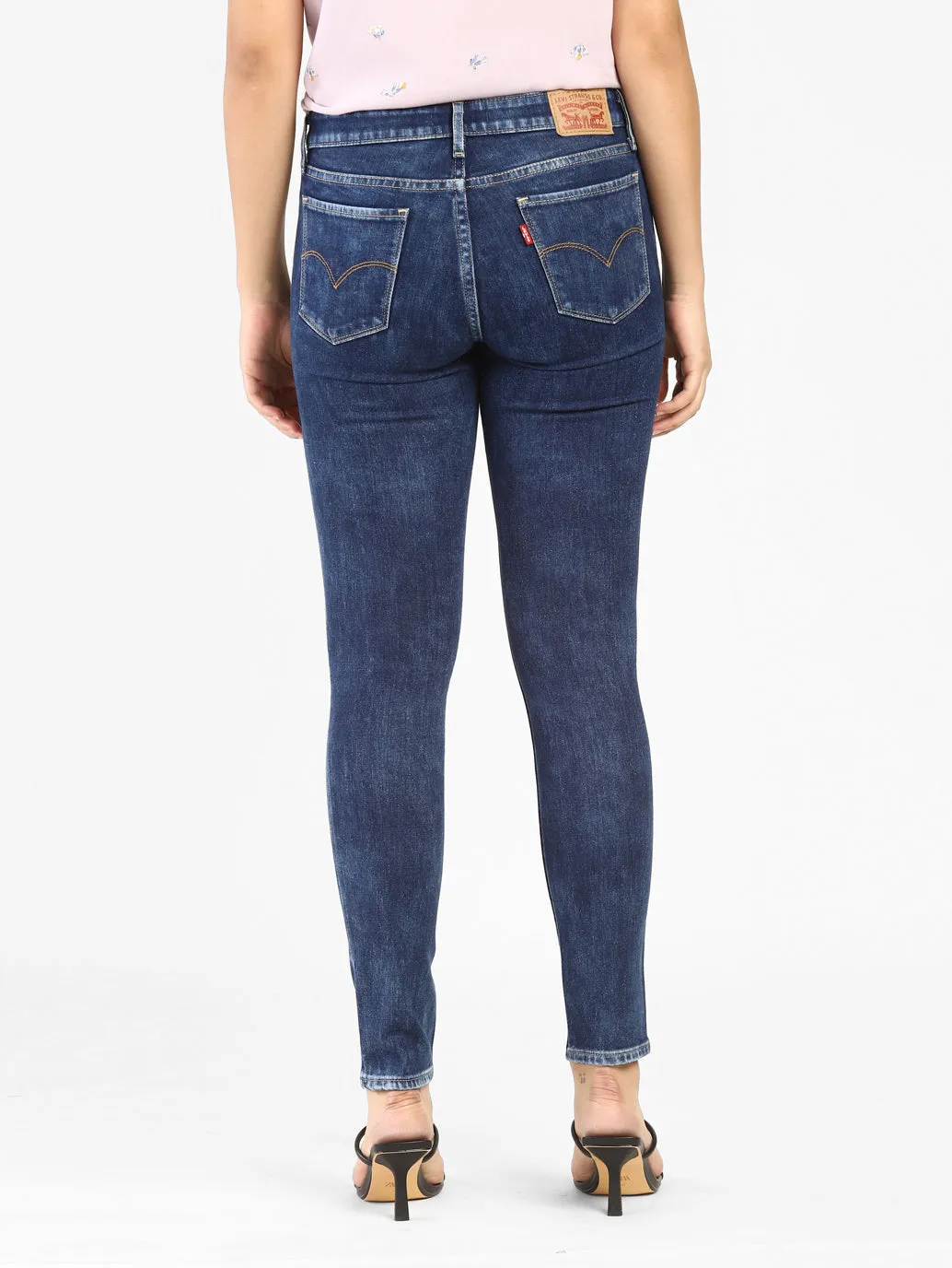 Women's 711 Blue Skinny Fit Mid Rise Jeans