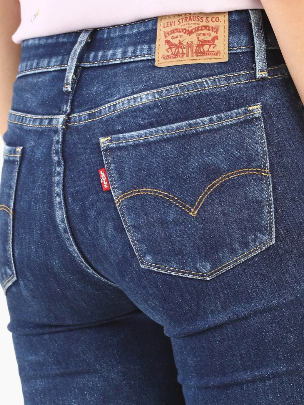 Women's 711 Blue Skinny Fit Mid Rise Jeans