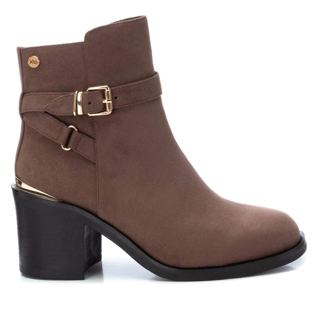 Women's Suede Dress Booties By XTI 141735 Taupe