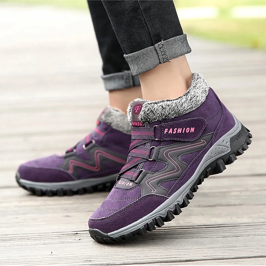 Women's Waterproof Insulated Hiking Boots - Stylish & Anti-Slip