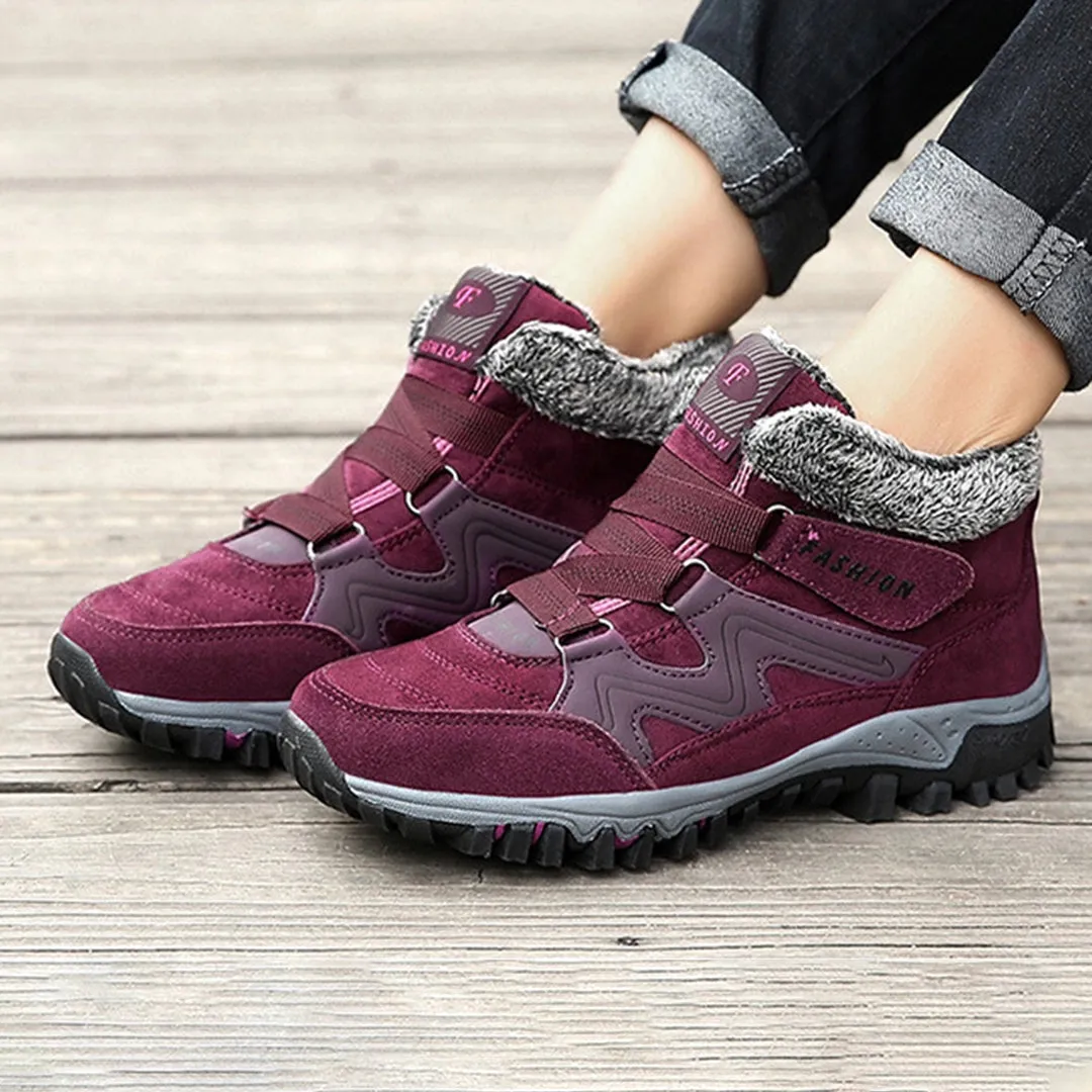 Women's Waterproof Insulated Hiking Boots - Stylish & Anti-Slip