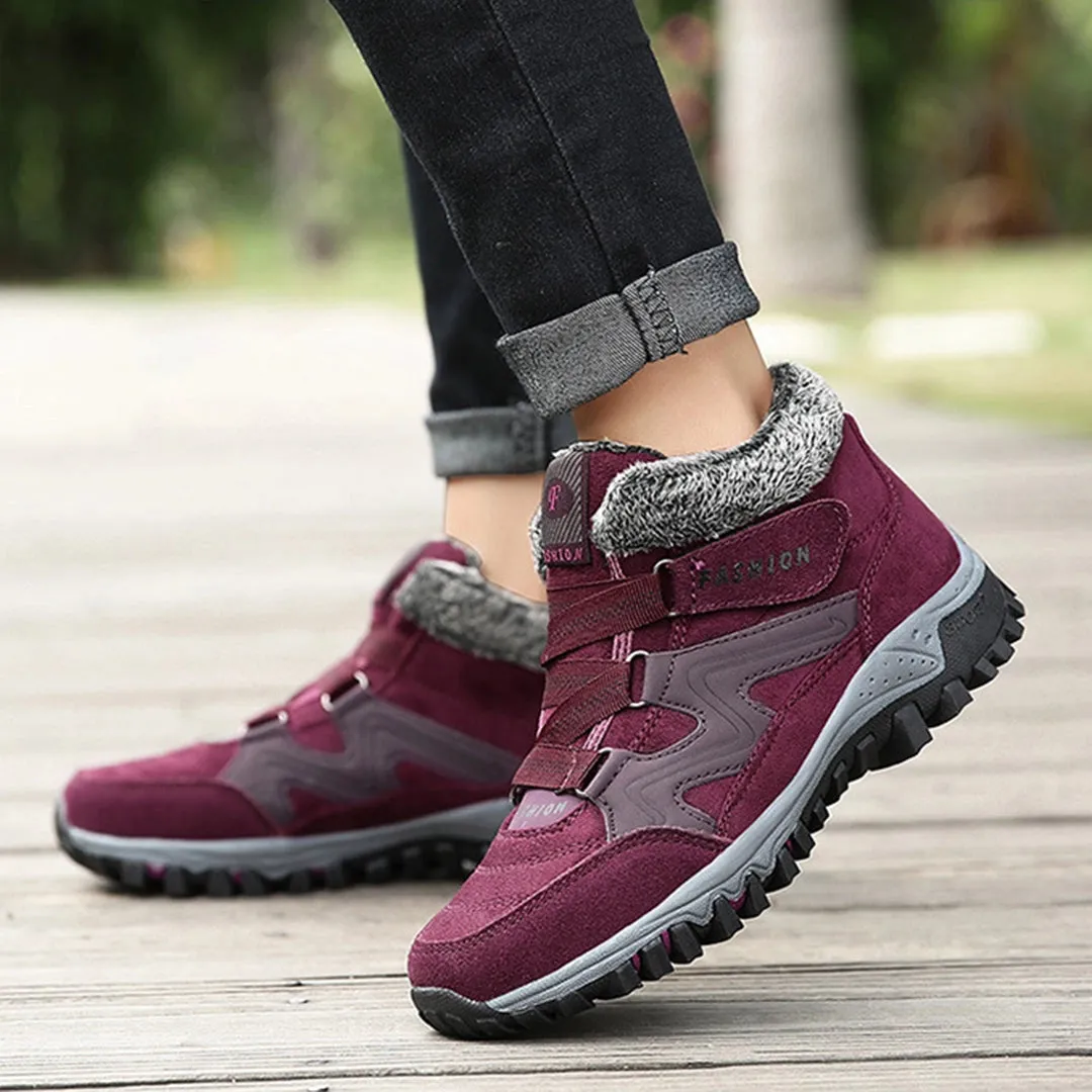 Women's Waterproof Insulated Hiking Boots - Stylish & Anti-Slip