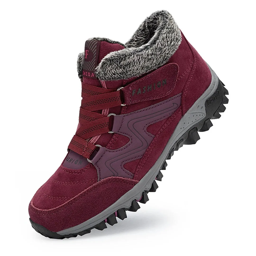 Women's Waterproof Insulated Hiking Boots - Stylish & Anti-Slip
