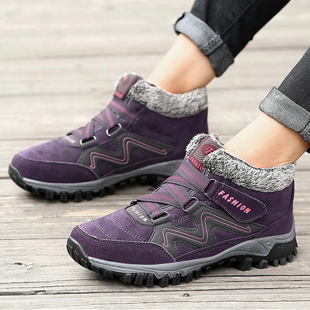 Women's Waterproof Insulated Hiking Boots - Stylish & Anti-Slip