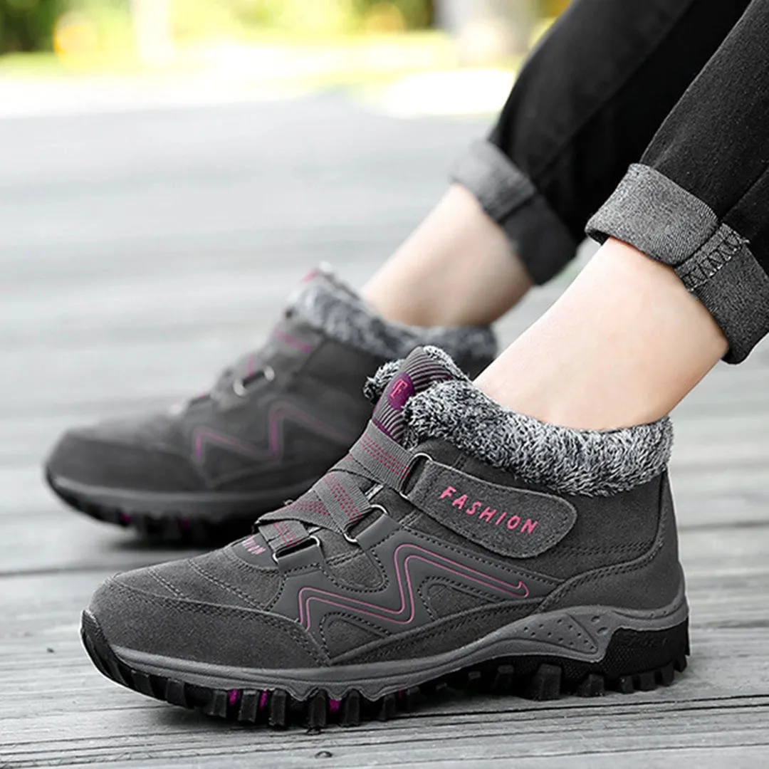 Women's Waterproof Insulated Hiking Boots - Stylish & Anti-Slip