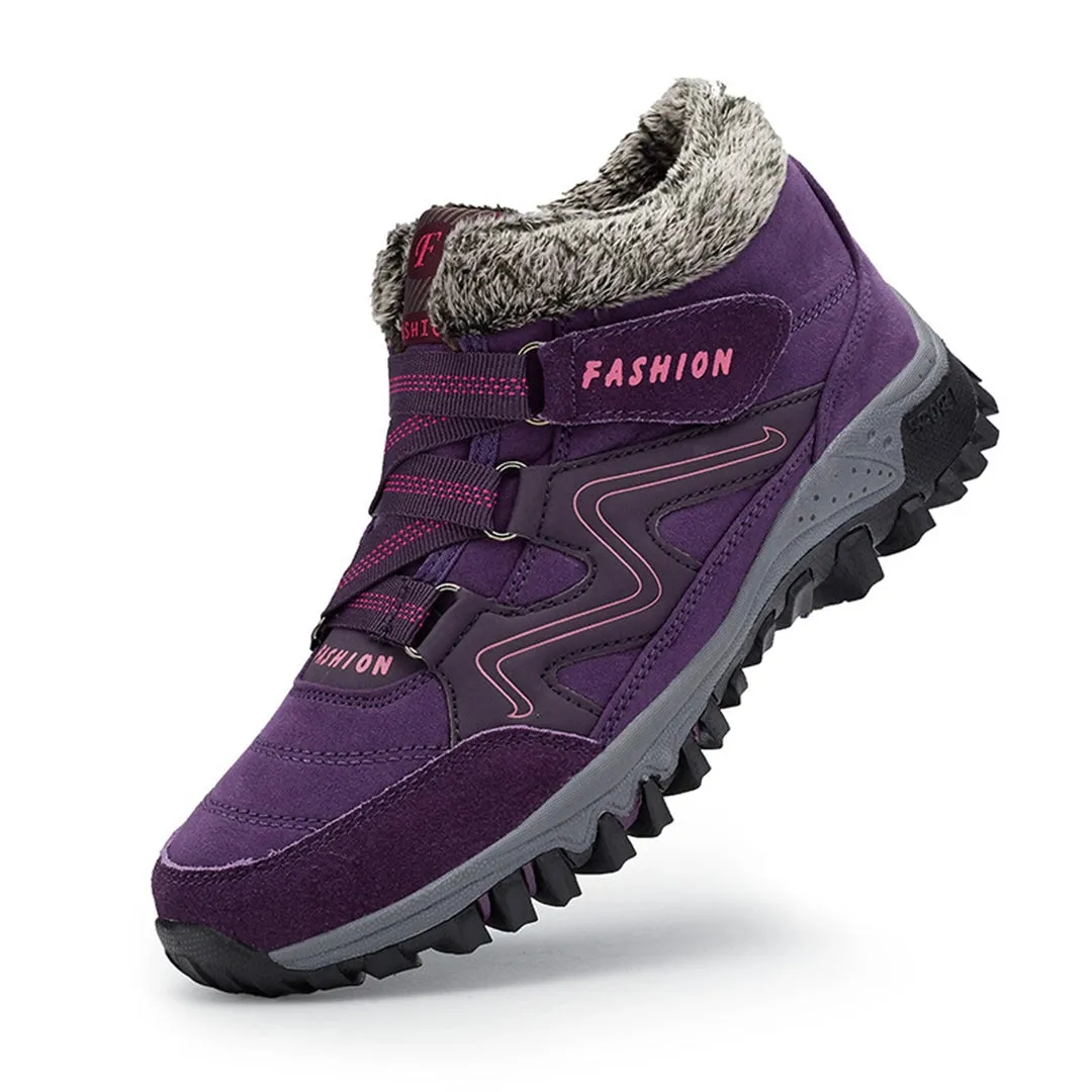 Women's Waterproof Insulated Hiking Boots - Stylish & Anti-Slip