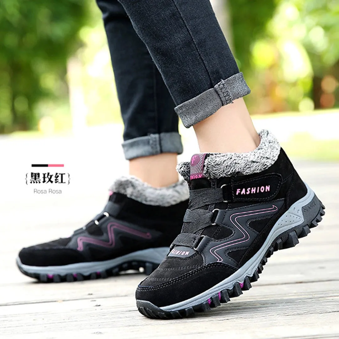 Women's Waterproof Insulated Hiking Boots - Stylish & Anti-Slip