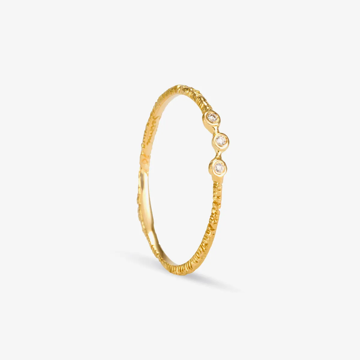 Woven Three Diamond Ring | R8001W