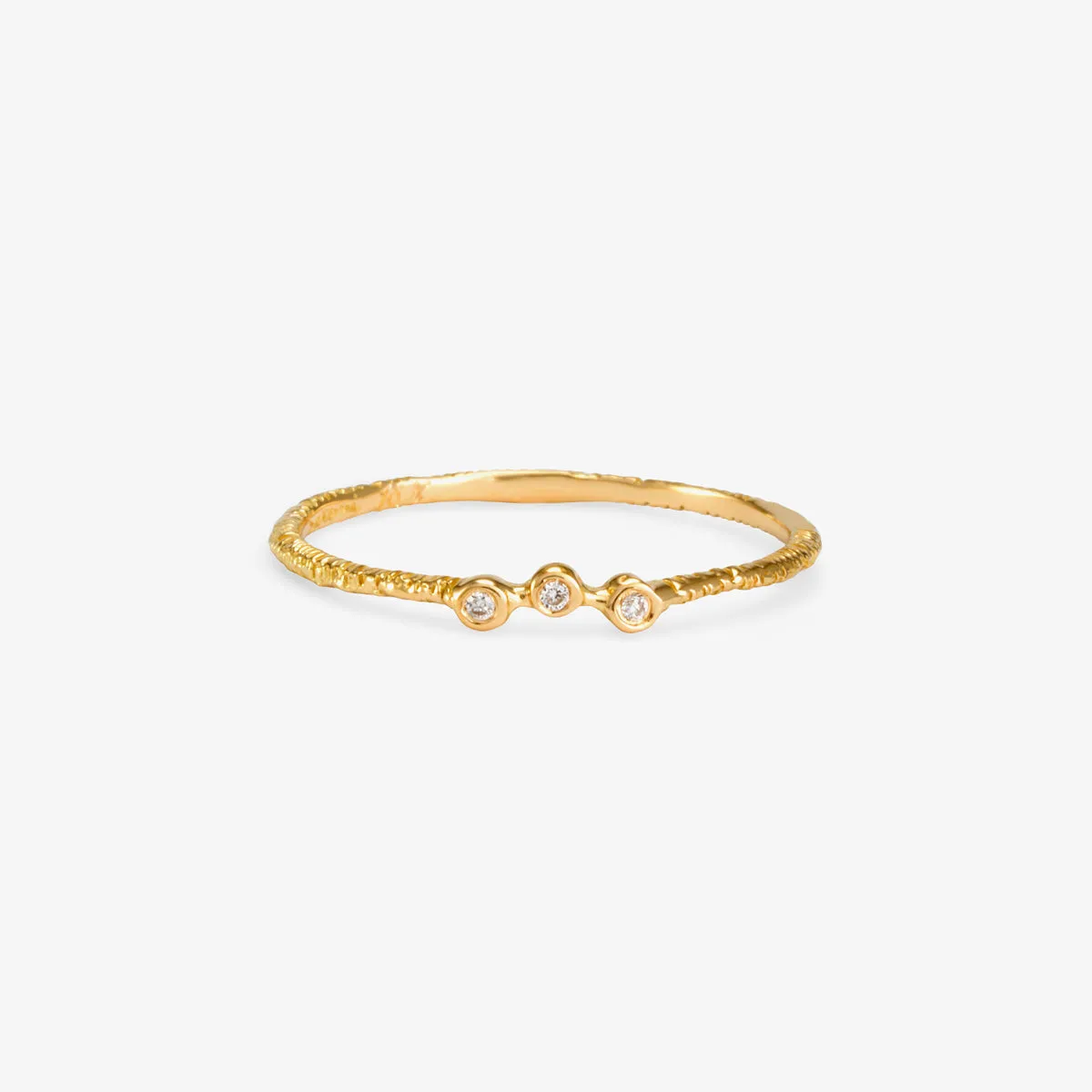 Woven Three Diamond Ring | R8001W
