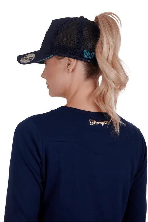 Wrangler Cap Nat HP Trucker Ponytail Styler