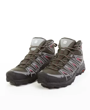 X Ultra Pioneer Mid CLIMASALOMON™ in Peat/Quiet Shade/Biking Red