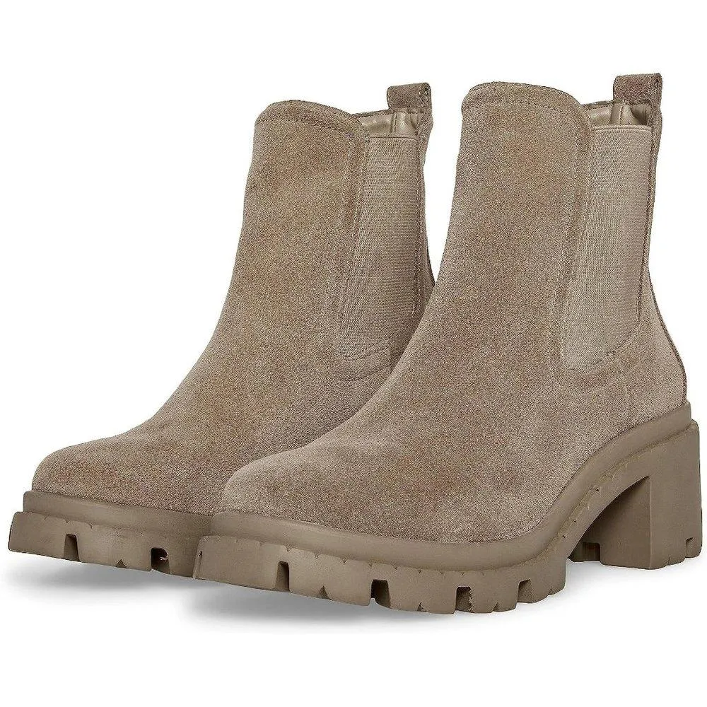 Zoltin Mushroom Faux Suede Lug Booties